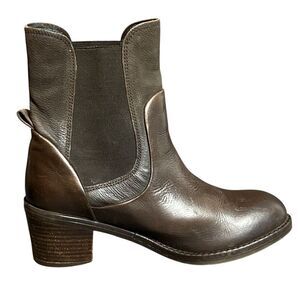 FLY LONDON Ankle Boots Women’s Sz 38 7.5 Zulu Zoro307 Brown Chelsea Heel